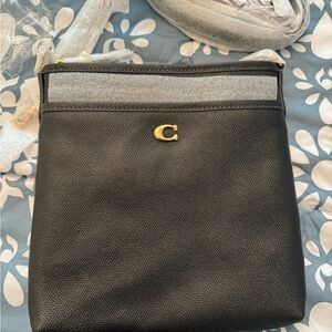 Coach Black Crossbody Bag with Gold Accent